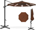Best Choice Products 10ft Solar LED Cantilever Patio Umbrella, 360-Degree by BestChoiceProducts