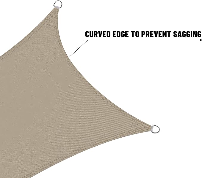 LOVE STORY Rectangle 8'x20' Waterproof Sun Shade Sail Canopy UV Block - Image 7