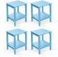 GREENVINES Adirondack-Outdoor-Side-Table | Set of 4 | 14 x 13 Inches | HDPE by GreenVines