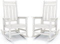 KINGYES Oversized Outdoor Rocking Chair Set of 2, All-Weather Patio Rocking by KINGYES