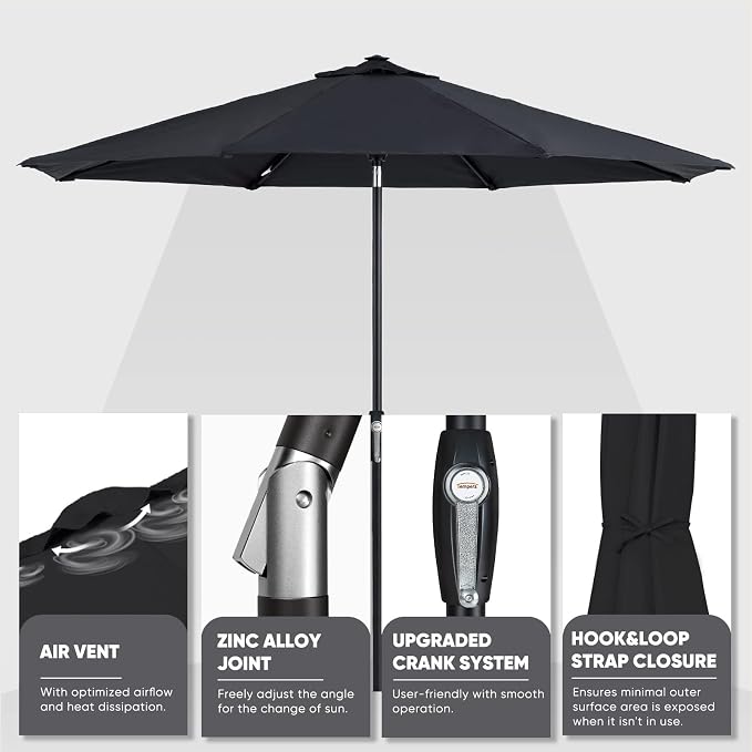 Tempera Patio Market Outdoor Table Umbrella - Image 4