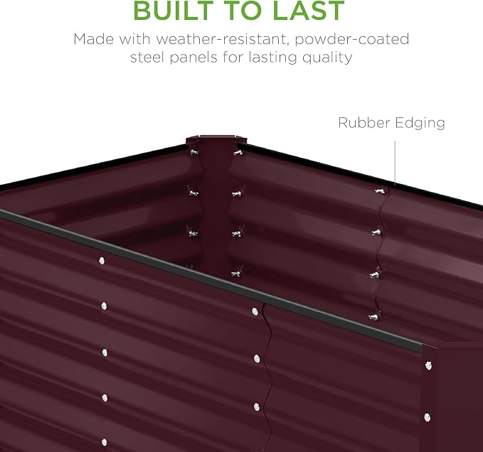 Best Choice Products 4x2x2ft Outdoor Metal Raised Garden Bed, Deep Root Box - Image 7