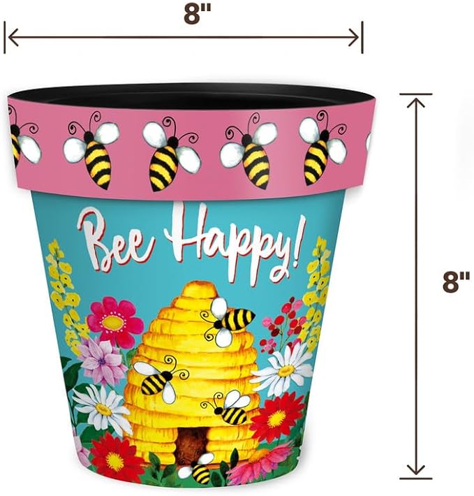 Briarwood Lane Bee Happy Beehive Small Planter - Image 5