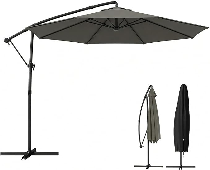 Outsunny 10 ft Offset Patio Umbrella by Outsunny