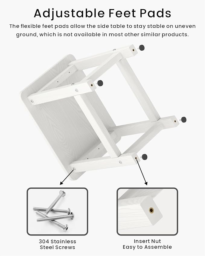 Weatherproof Outdoor Side Table, HDPE Small Outdoor Table - Image 5