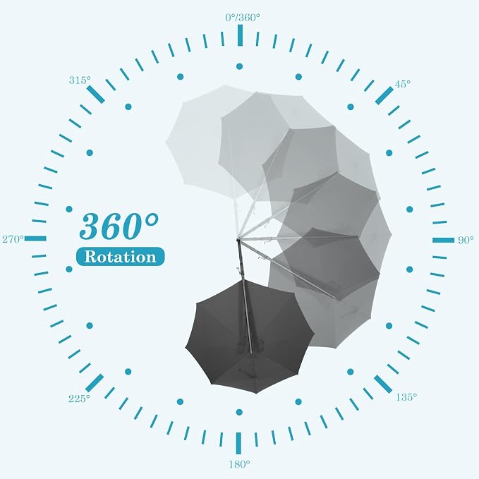 HOTEEL10x10ft Patio Umbrella Cantilever Umbrellas - Image 3