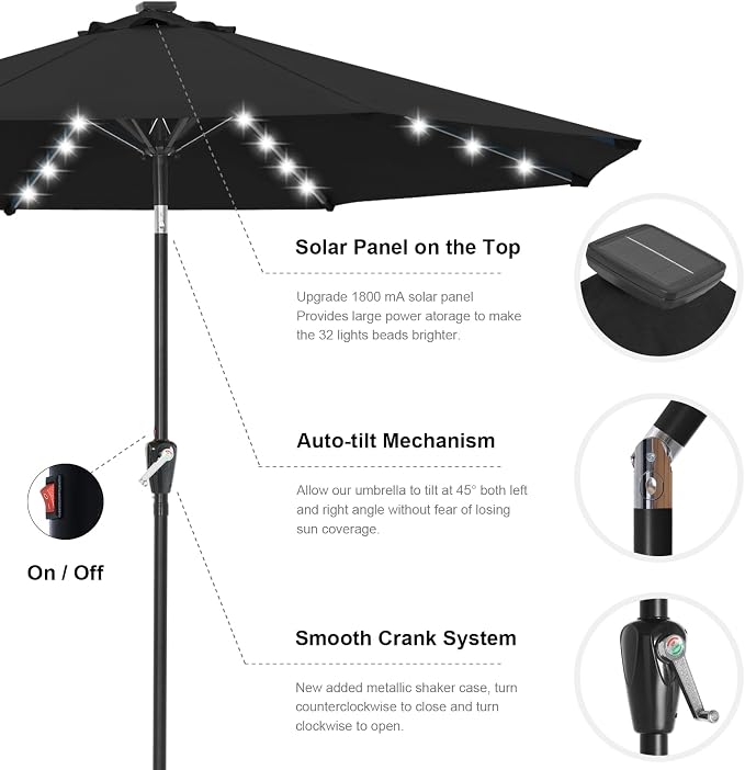 ABCCANOPY 10FT Durable Solar Led Patio Umbrellas - Image 9