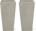 Step2 Tremont Tall Square Planter Pot, Large Outside All-Season All-Weather by Step2