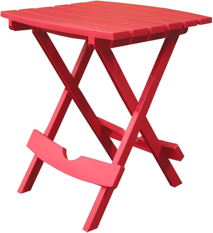 Adams Manufacturing 8500-26-3700 Plastic Quik-Fold® Side Table, Cherry Red by Adams