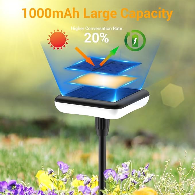 Solar Lights Outdoor Pathway 8 Pack IP65 Waterproof 31" Solar Garden Lights 2 - Image 4