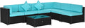 Outsunny 7-Piece Patio Furniture Sets Outdoor Wicker Conversation Sets All by Outsunny