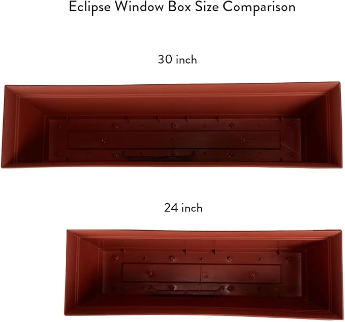 The HC Companies 24" Eclipse Plastic Window Box 7.76"x24"x6.57" in Clay Color - Image 5