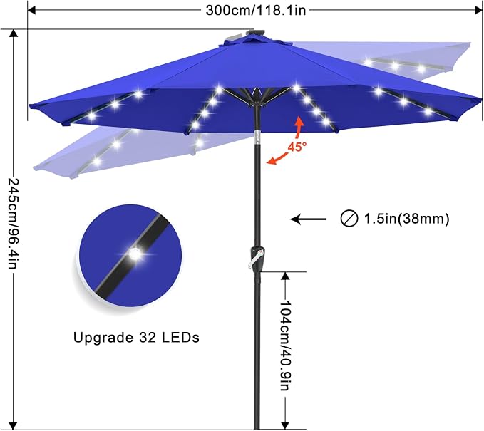 ABCCANOPY Solar Led Patio Umbrellas - Image 4