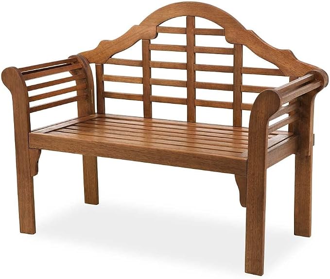 Plow & Hearth Weatherproof Lutyens Eucalyptus Wood Garden Bench | Foldable by PlowHearth