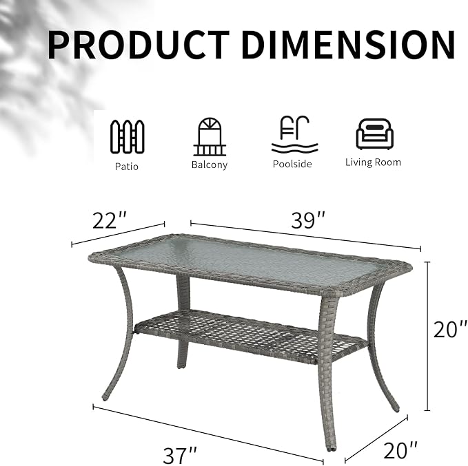 VINGLI Outdoor Coffee Table - Image 3