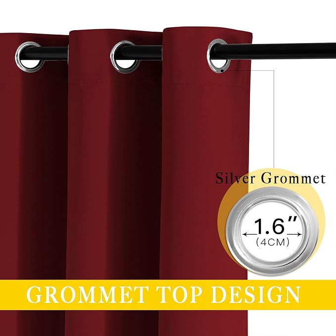 NICETOWN Glass Door Curtain for Windows, Extra Wide Thermal Insulated Curtain - Image 2