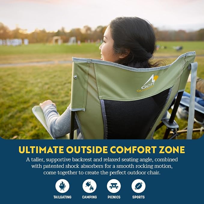 GCI Outdoor Comfort Pro Rocker Camping Chair | Portable Folding Rocking Chair - Image 4