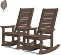 GREENVINES Outdoor Rocking Chairs | Set of 2 | Porch Rocker | HDPE Plastic | by GreenVines