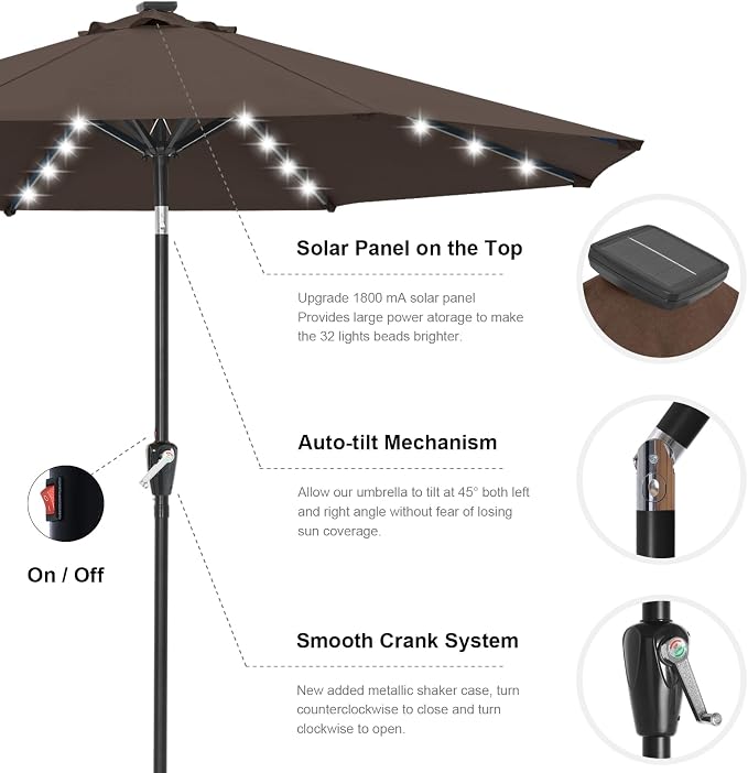 ABCCANOPY Durable Solar Led Patio Umbrellas - Image 6