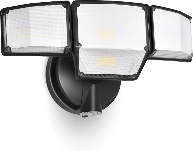 LUTEC 80W Dusk to Dawn Flood Lights Outdoor, 9000LM Super Bright LED Security by LUTEC