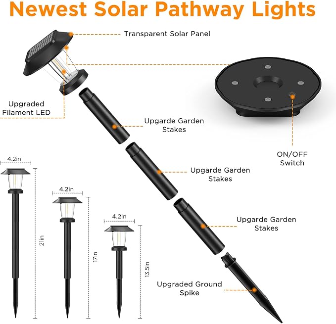 ALEPOD Solar Pathway Lights Outdoor - Image 7
