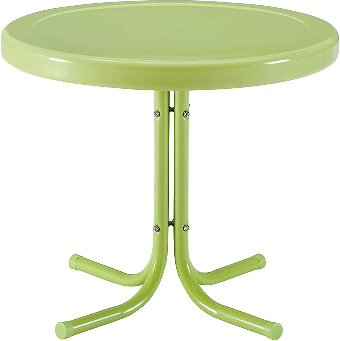 Crosley Furniture Griffith Weather Resistant Retro Metal Outdoor Side Table by CrosleyFurniture