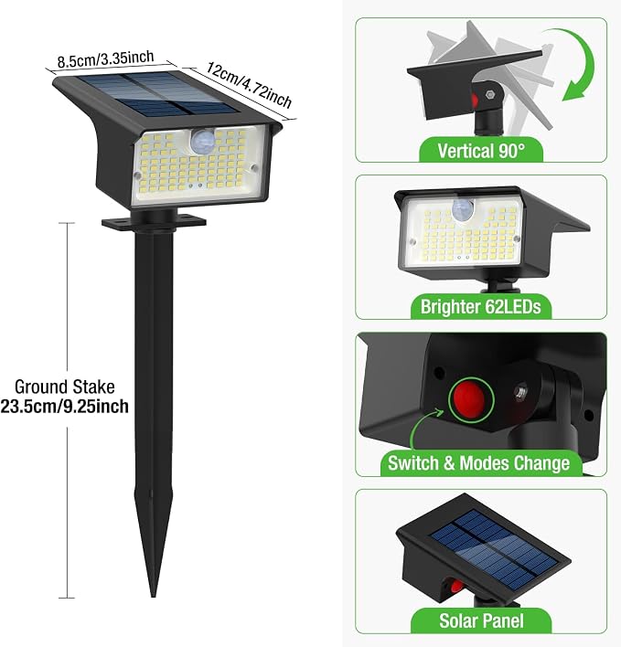 nipify 8 Pack Solar Spot Lights Outdoor - Image 7
