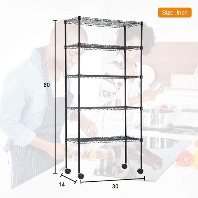 BestOffice | 5-Tier Wire Storage Shelves - Image 3