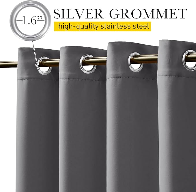 NICETOWN 2 Panels Outdoor Curtains Waterproof Extra Long 108" - Image 2