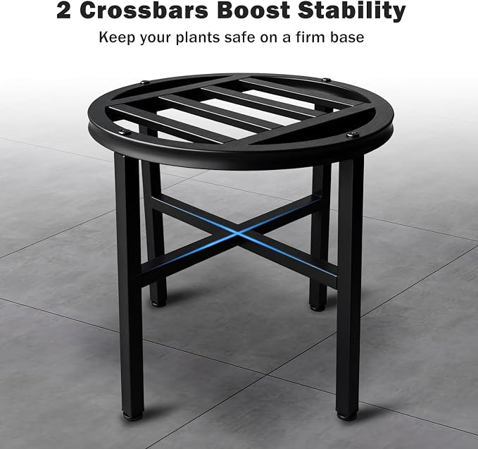 Plant Stand Indoor Outdoor, 13 Inch Tall Metal Plant Stands Riser, Heavy Duty - Image 4