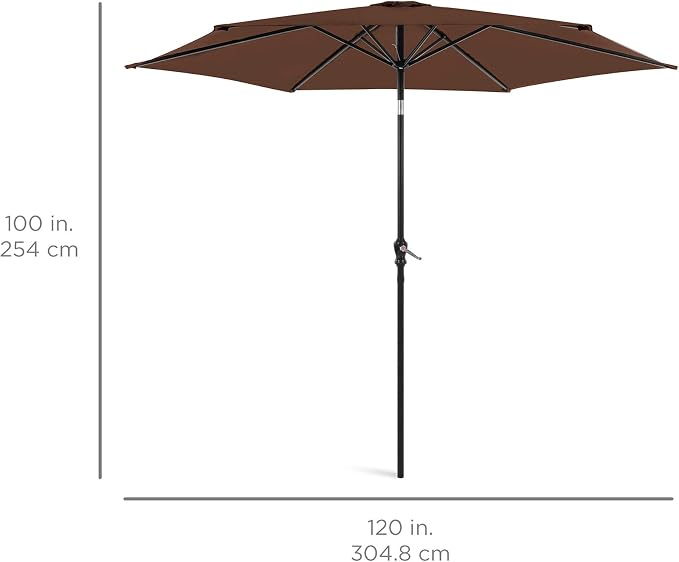 Best Choice Products 10ft Outdoor Table Compatible Steel Polyester Market Patio - Image 7