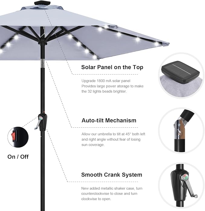 ABCCANOPY Durable Solar Led Patio Umbrellas - Image 8