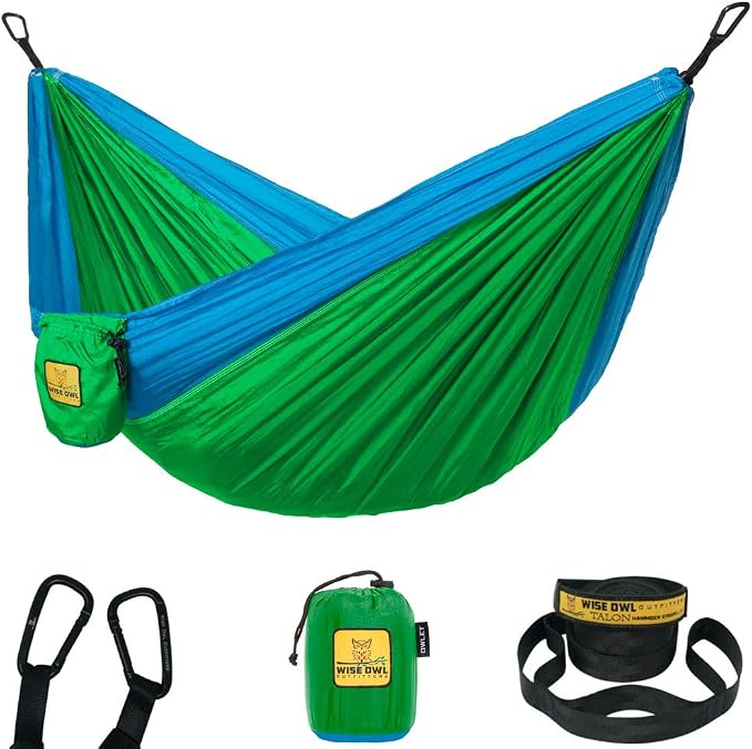 Wise Owl Outfitters Camping Hammock – 500lbs Portable Hammock by WiseOwlOutfitters