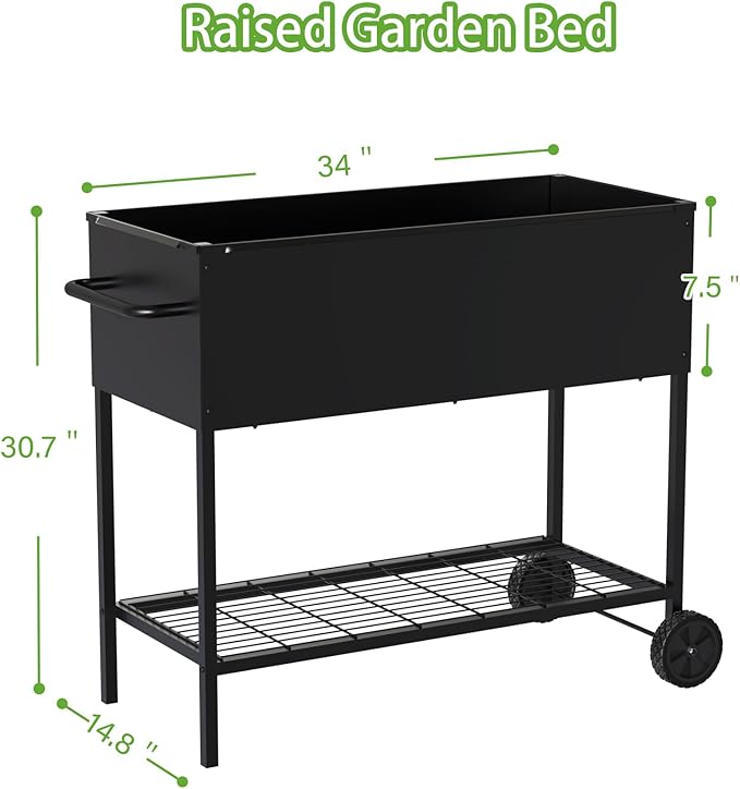 34 × 15 × 31 Inches Raised Garden Bed - Image 3