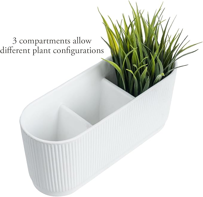 MyGift 11 Inch Ceramic Herb Planter - Image 4