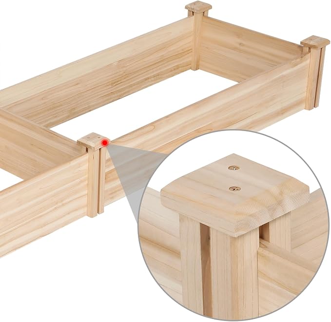 Yaheetech 8×2ft Wooden Horticulture Raised Garden Bed Divisible Elevated - Image 9