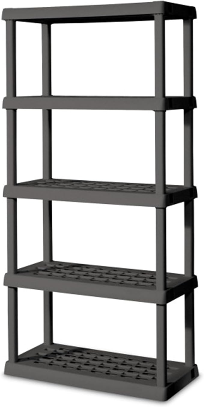 Sterilite 2-Pack 5 Shelf Unit, Heavy-Duty Shelving Storage Rack by Sterilite