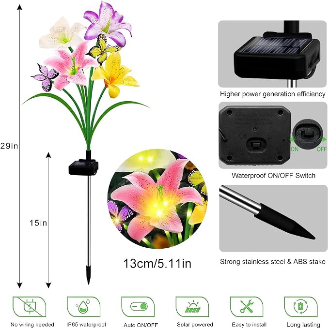 Solar Garden Lights 2 Pack - Image 3