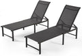 Outdoor Lounge Chairs for Pool, Aluminum Chaise Lounge Chair by RICNOD