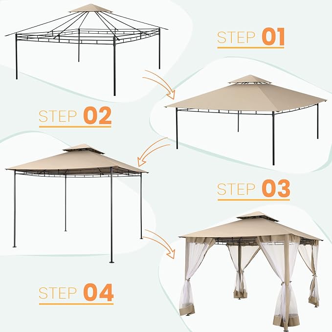 COBIZI Gazebo 10x10 Heavy Duty Gazebos - Image 9