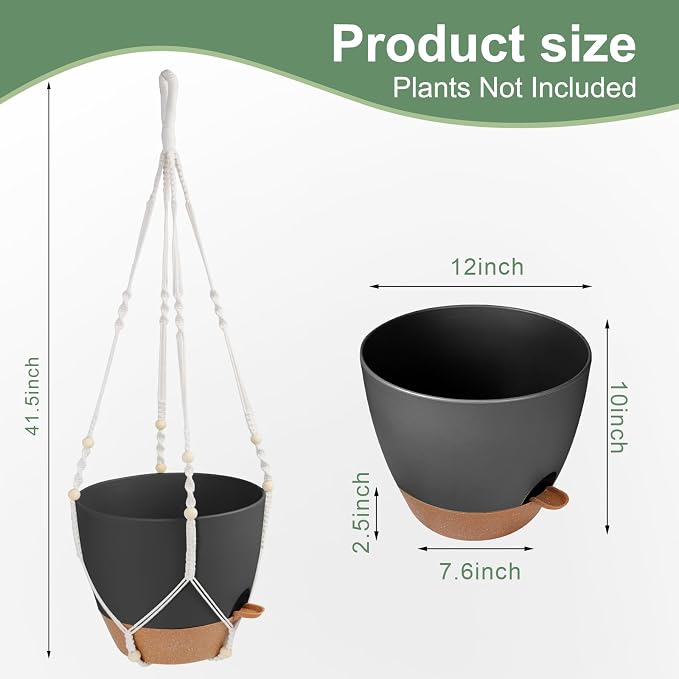 41.5 Inch Macrame Plant Hanger Indoor Outdoor - Image 3