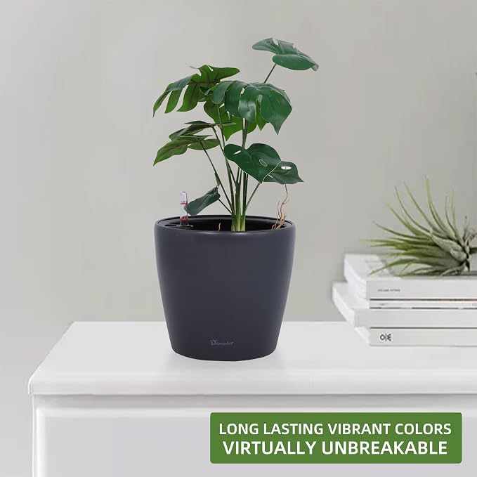 Dexceder 11x10 Inches Self Watering Planter Indoor Outdoor, Inner Pot Design - Image 6