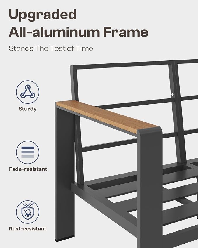 Aluminum Outdoor Patio Furniture Set - Image 6