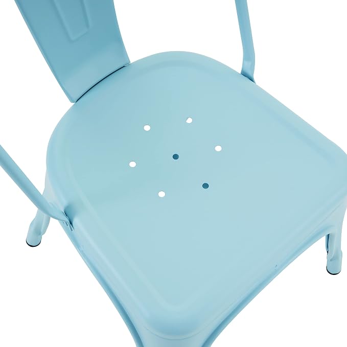 Nazhura Metal Dining Chair Farmhouse Tolix Style - Image 7