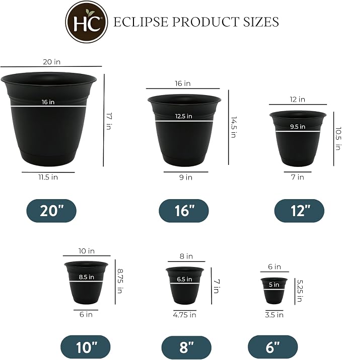 The HC Companies Eclipse Round Planter - Image 4