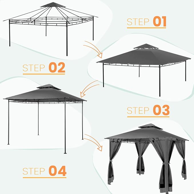 COBIZI Gazebo 10x10 Heavy Duty Gazebos - Image 7