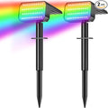 LANSOW Solar Spot Lights Outdoor Color Changing, 2 Pack/7 Modes Waterproof by LANSOW