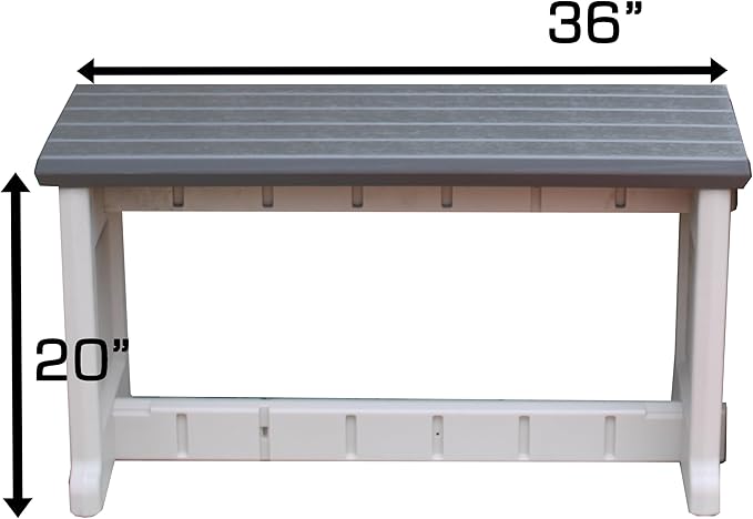 Bench, Deep Grey Top with Warm Grey Sides, 1 Pack - Image 3