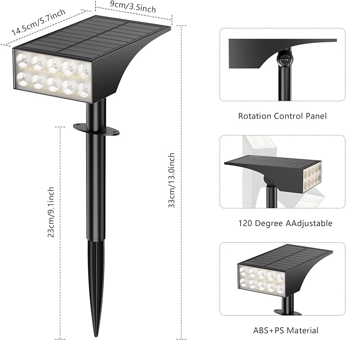 Solar Lights Outdoor Waterproof Ip68, Outdoor Solar Light Landscape Lighting - Image 2