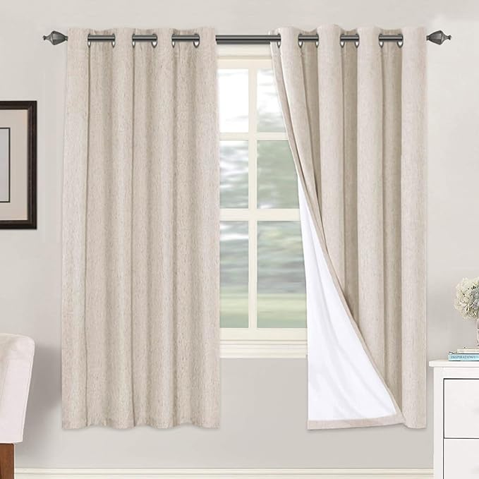 H.VERSAILTEX 72 inch Blackout Curtains, 100% Absolutely Blackout Thermal by HVERSAILTEX
